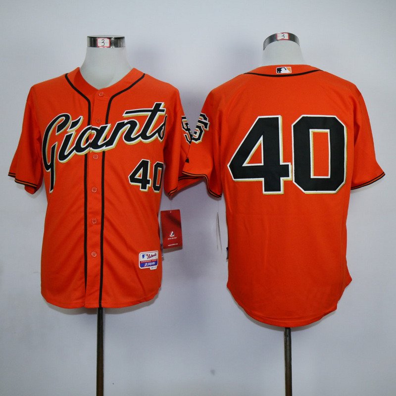 Men San Francisco Giants 40 No name Orange MLB Jerseys